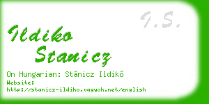 ildiko stanicz business card